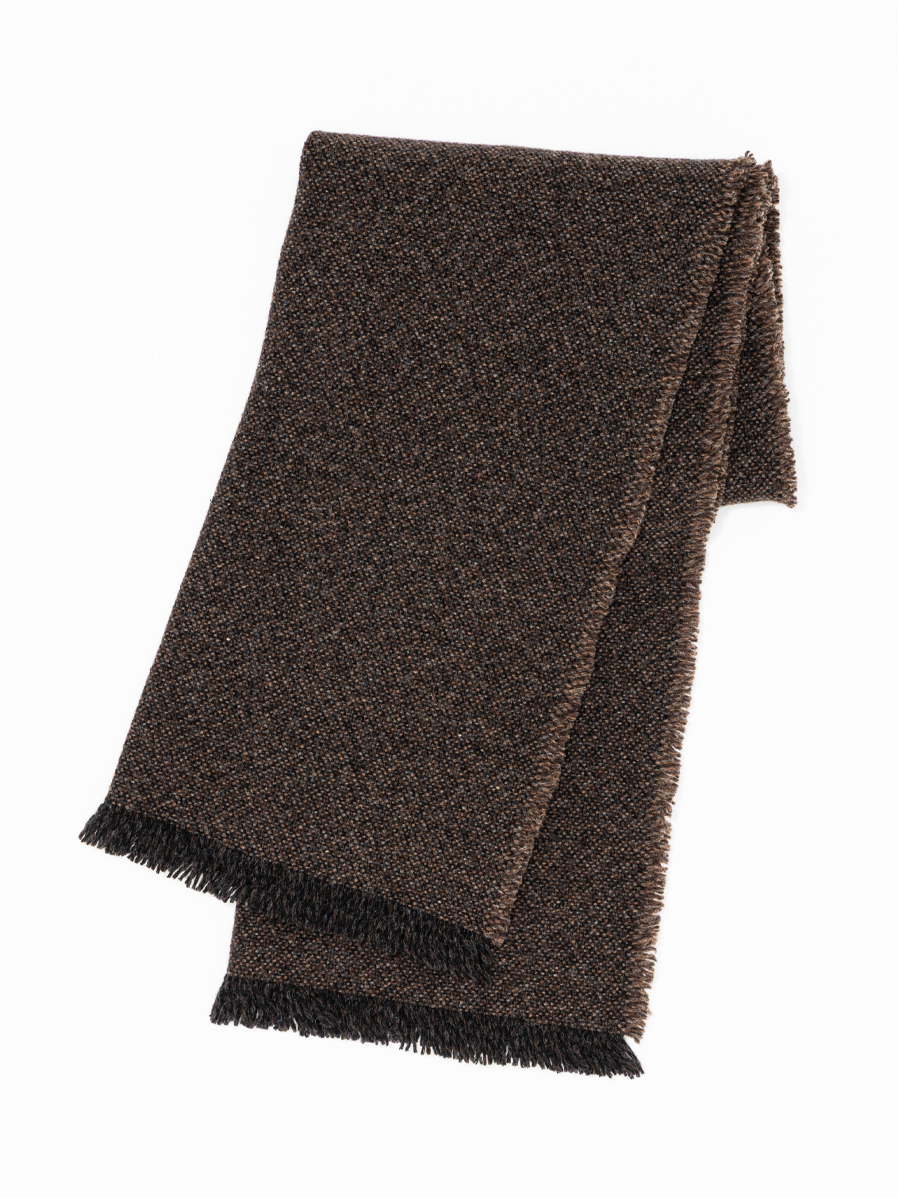 YOKO SAKAMOTO "WOOL LONG SCARF" - BROWN
