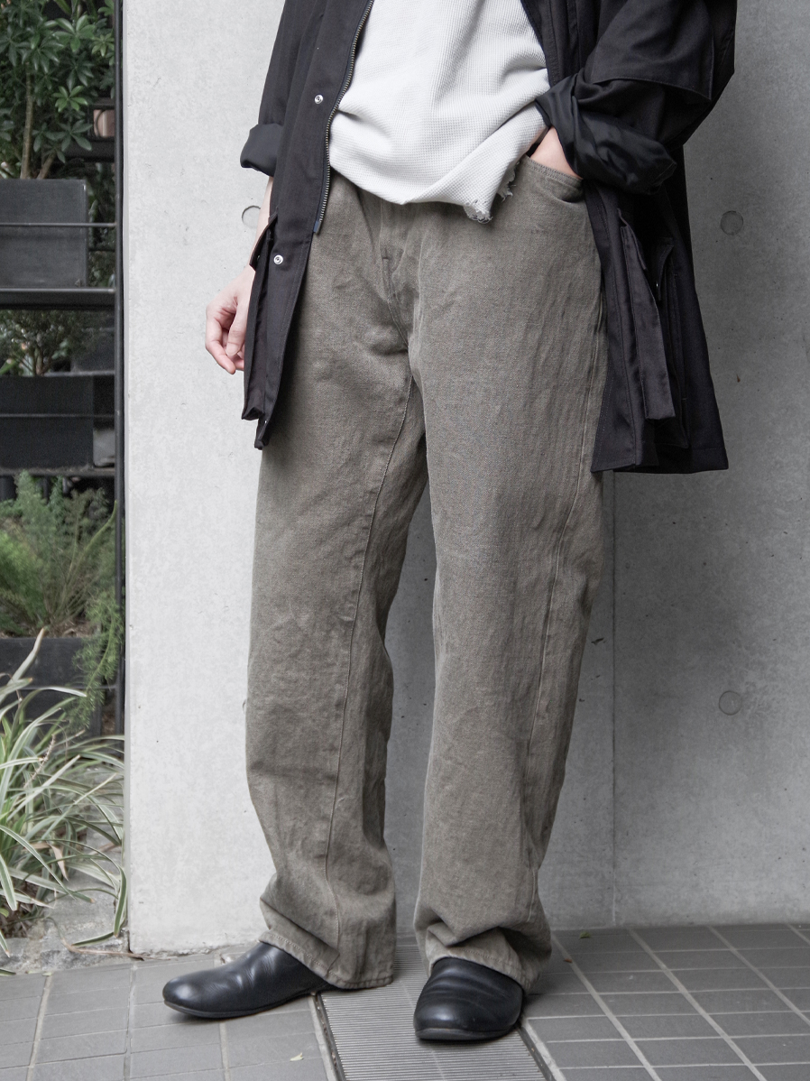 YOKO SAKAMOTO "5POCKET EASY PANTS" - MUGWORT
