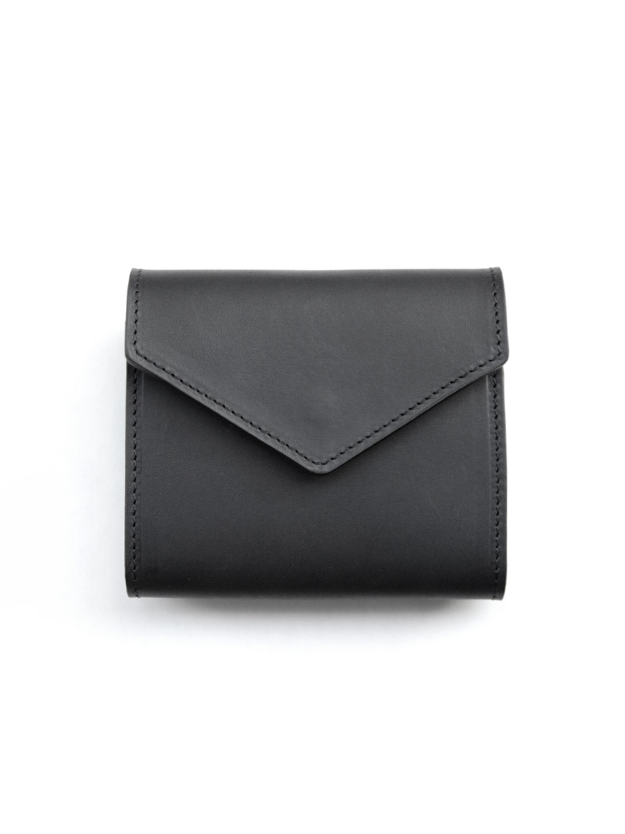 YOKO SAKAMOTO "REGULAR WALLET" - BLACK SMOOTH LEATHER （TEMPESTI）