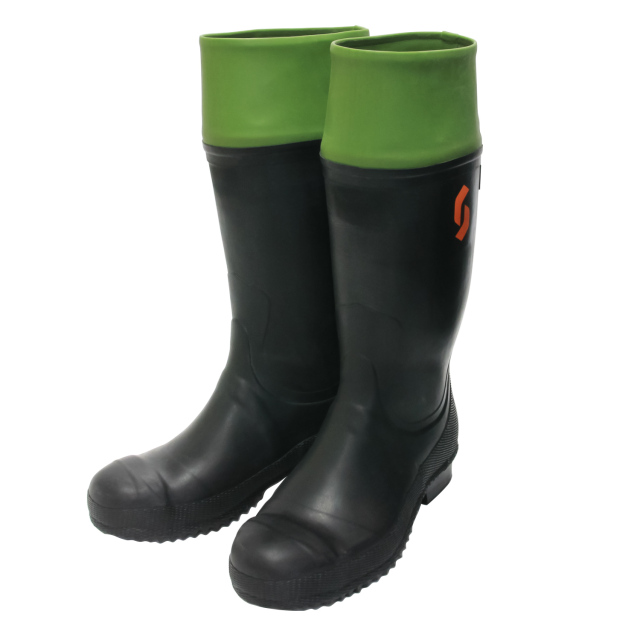 シバタ工業　安全作業長靴裏ナシ　27 Safety Boots AB012 Rubber Safety Boots without lining / 安全長靴