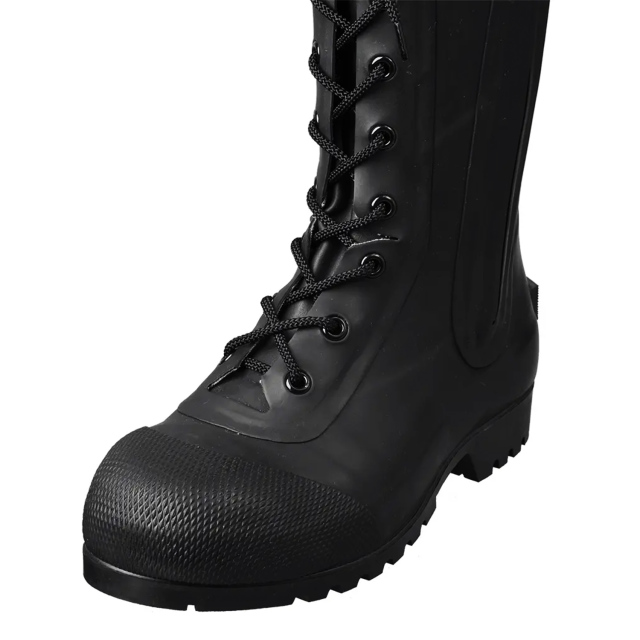 AB090(Black) Rubber Safety Lace-up Boots HSS-001 / AB090(ブラック