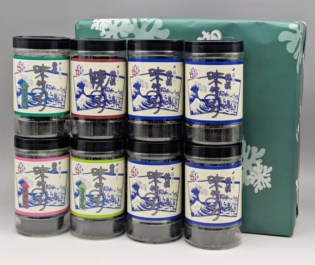 【彩−８】バラエティー海苔ギフト8本詰「内祝い・手土産・ご挨拶」などご贈答に
