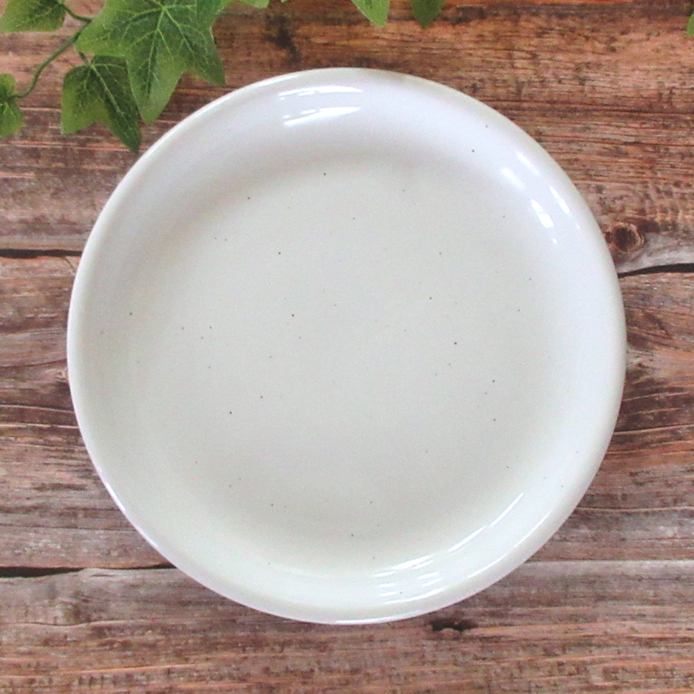 ケーキ皿 おしゃれ 陶器 19cm デザートプレート 白い食器 インスタ映え 四季彩陶器 美濃焼 業務用 ギャラクシー ミルク 11111006