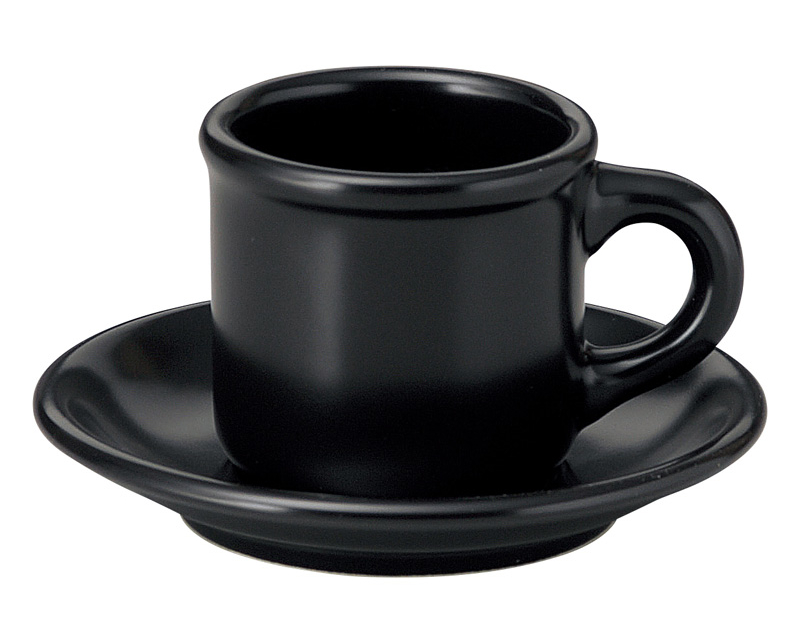 コーヒーカップソーサー おしゃれ 黒 カップアンドソーサー 180ml 陶器 四季彩陶器 美濃焼 業務用 食洗器対応 来客用 ギャラクシー ロッテンロー 11130052-11130056