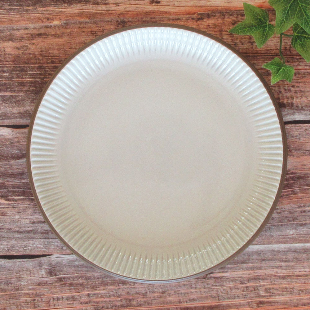 皿 おしゃれ 大皿 26cm ワンプレート皿 ディナープレート メイン料理 洋食器 白い食器 四季彩陶器 美濃焼 業務用 サザンバレー コットンホワイト 11411003