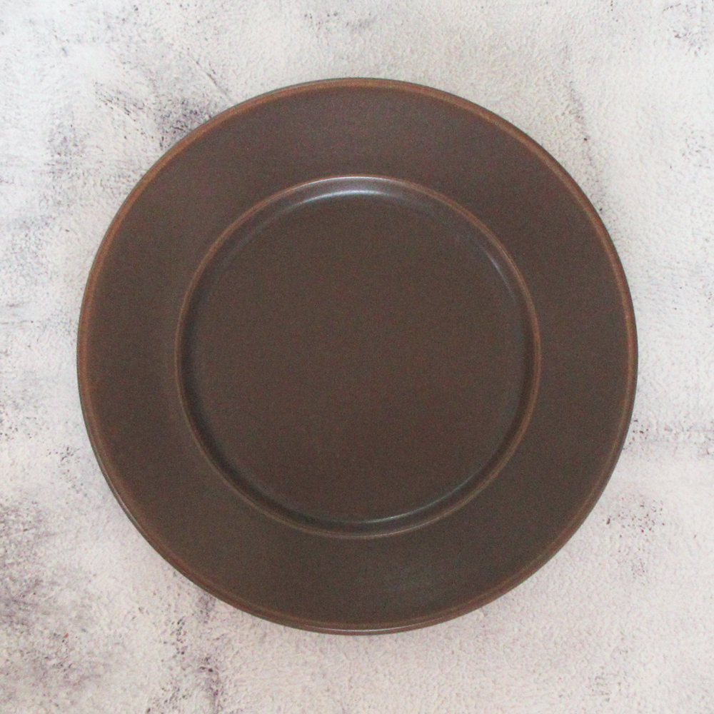 皿 おしゃれ 大皿 28cm ワンプレート皿 ディナープレート メイン料理 洋食器 四季彩陶器 美濃焼 業務用 スパダ ラバブラウン 11662002