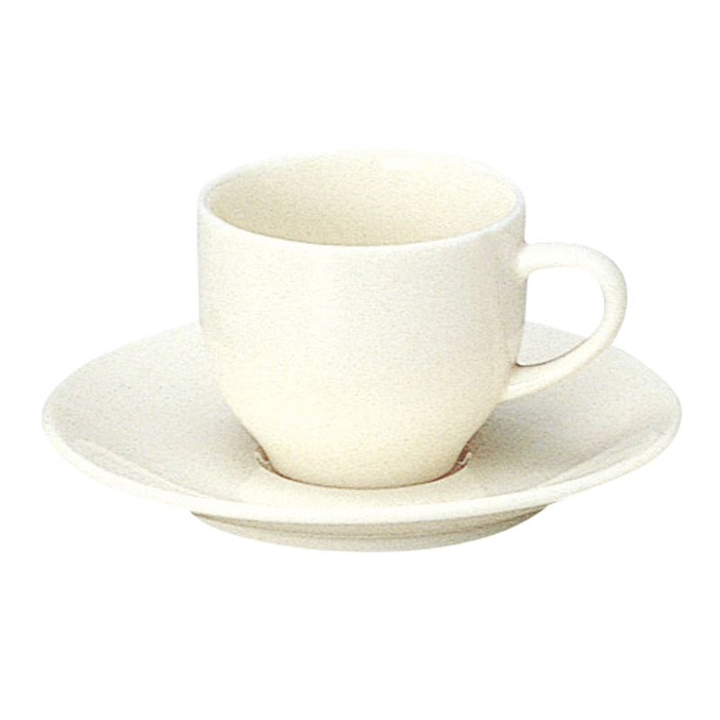 エスプレッソカップソーサー おしゃれ 陶器 小さめ カップアンドソーサー 白い食器 洋食器 四季彩陶器 美濃焼 業務用 ボーンセラム 12120058-12120059