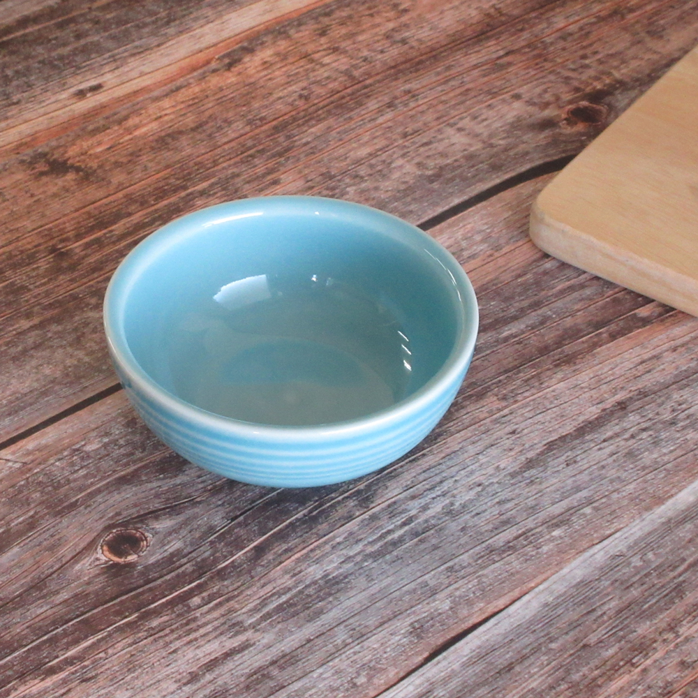 小鉢 10cm おしゃれ 陶器 ボウル カフェ食器 四季彩陶器 美濃焼 業務用 オービット ターコイズブルー 12686027