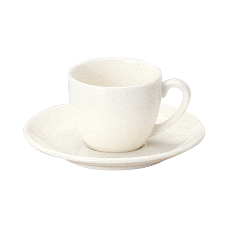エスプレッソカップ ソーサー 白 おしゃれ カップアンドソーサー 105ml 陶器 日本製 四季彩陶器 美濃焼 業務用 食洗器対応 来客用 ボンクジイーン 13120058-12120059