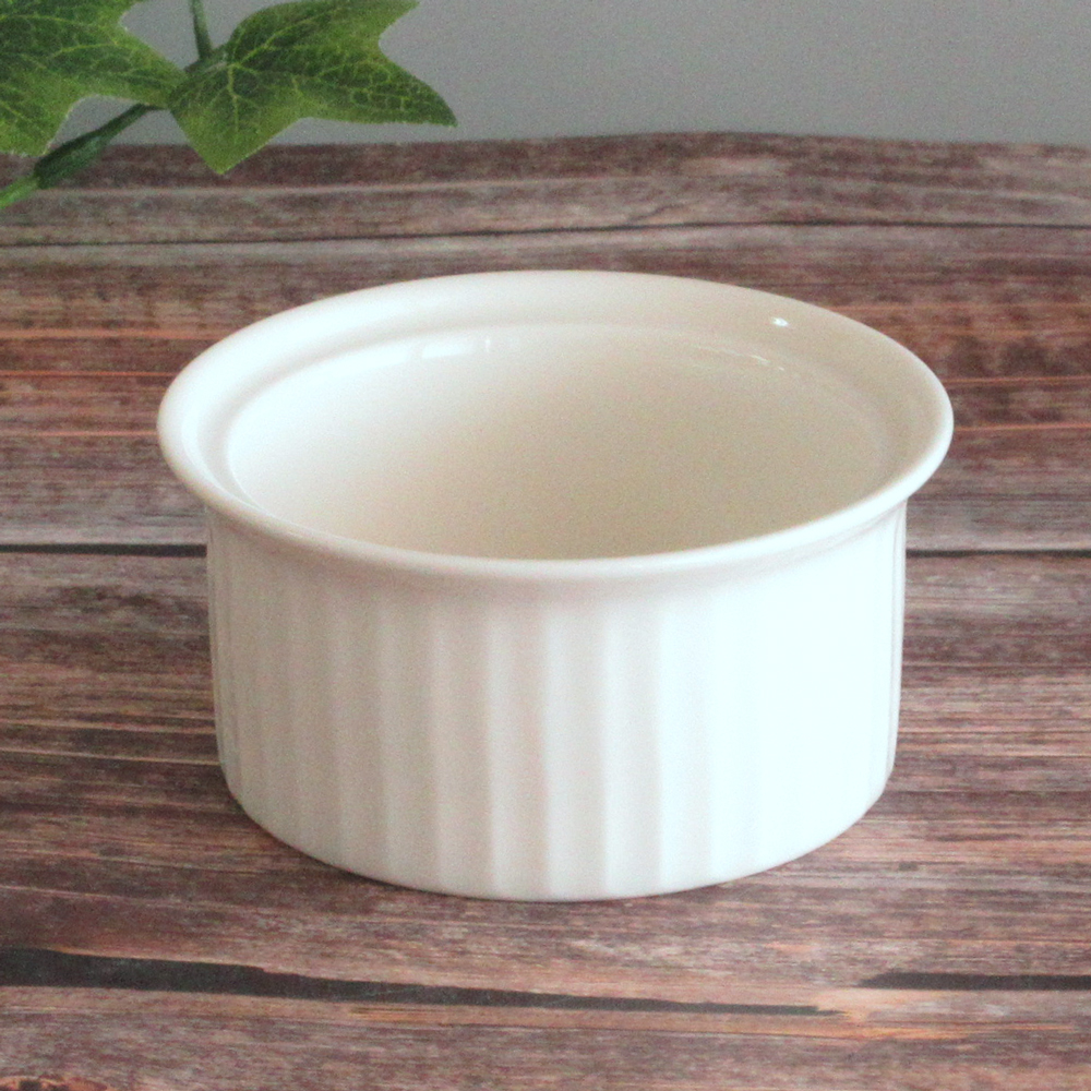 スフレ 食器 容器 ココット 9cm かわいい カップ おしゃれ 白い食器 四季彩陶器 美濃焼 業務用 ボンクジィーン(パサージ) 13120088