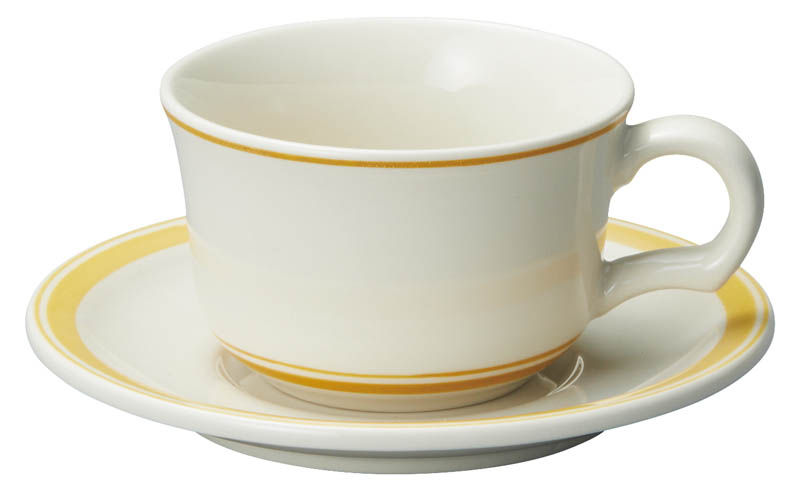 光洋陶器 カントリーサイド ティー カップソーサー おしゃれ カップアンドソーサー 225ml 陶器 四季彩陶器 美濃焼 業務用 食洗器対応 来客用 シトラスイエロー 13422053-13422055