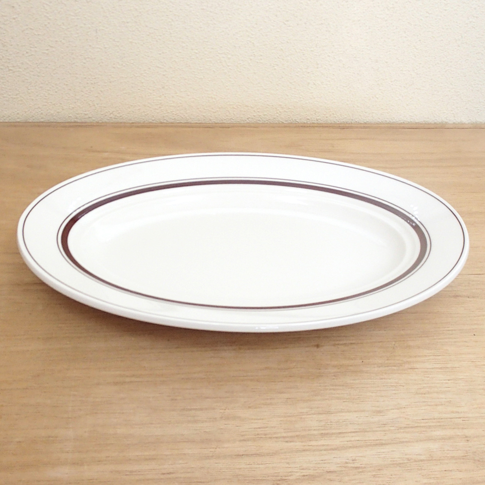 光洋陶器 カントリーサイド 大皿 30cm以上 楕円皿 おしゃれ 32cm 四季彩陶器 美濃焼 業務用 ダークブラウン 13426042