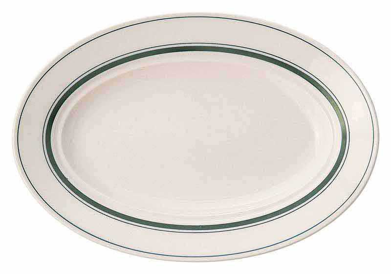 光洋陶器 カントリーサイド 大皿 楕円 皿 29cm ワンプレート皿 おしゃれ 四季彩陶器 美濃焼 業務用 モスグリーン 13427044