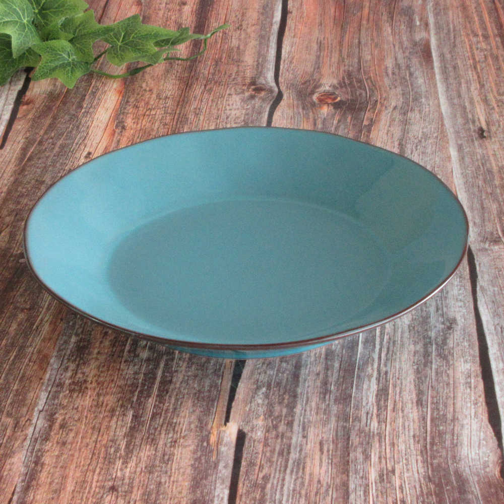 パスタ皿 カレー皿 おしゃれ 大皿 26cm ボウル 食器 陶器 四季彩陶器 美濃焼 業務用 ラフェルム アンティークブルー 13587010