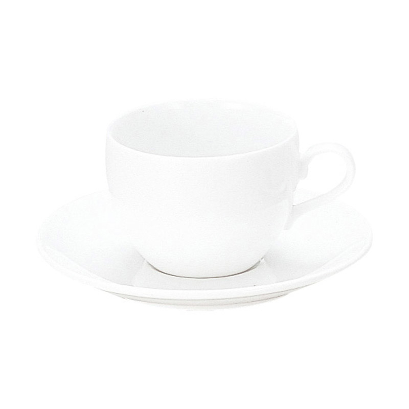 カプチーノカップソーサー おしゃれ カップアンドソーサー 白い食器 洋食器 四季彩陶器 美濃焼 業務用 プラージュ 13700051-17000055