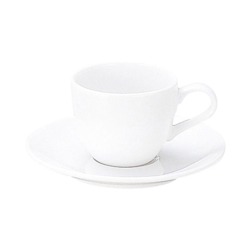 エスプレッソカップソーサー おしゃれ 陶器 小さめ カップアンドソーサー デミタスカップ ソーサー 白い食器 洋食器 四季彩陶器 美濃焼 業務用 プラージュ 13700058-17000059