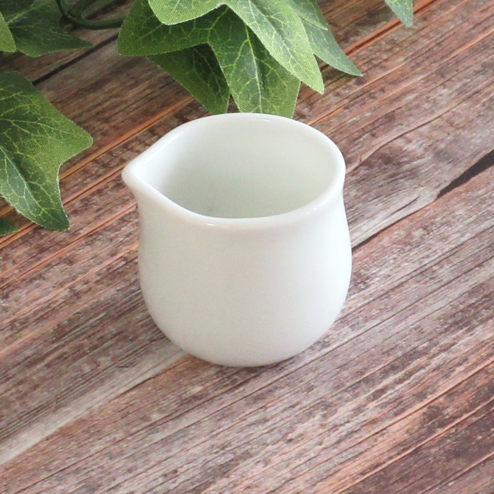 ミルクピッチャー 陶器 白 クリーマー ミルクポット コーヒーミルク入れ 60ml おしゃれ 四季彩陶器 美濃焼 業務用 プラージュ 13700066