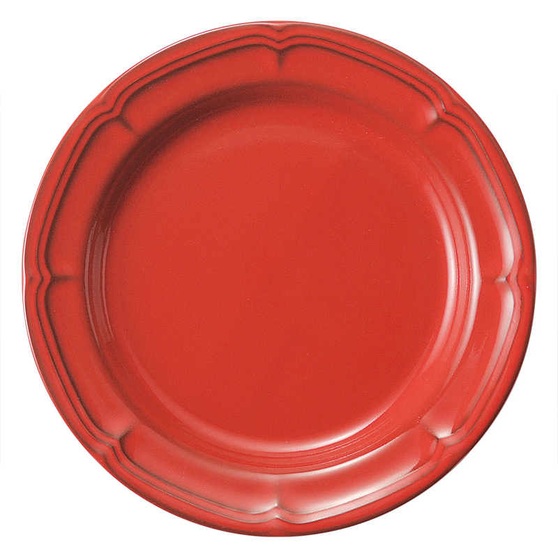 光洋陶器 ラフィネ 取り皿 16cm おしゃれ かわいい 陶器 パン皿 リム 皿 北欧風 おしゃれ インスタ映え 四季彩陶器 美濃焼 業務用 ヴィンテージレッド 15944108