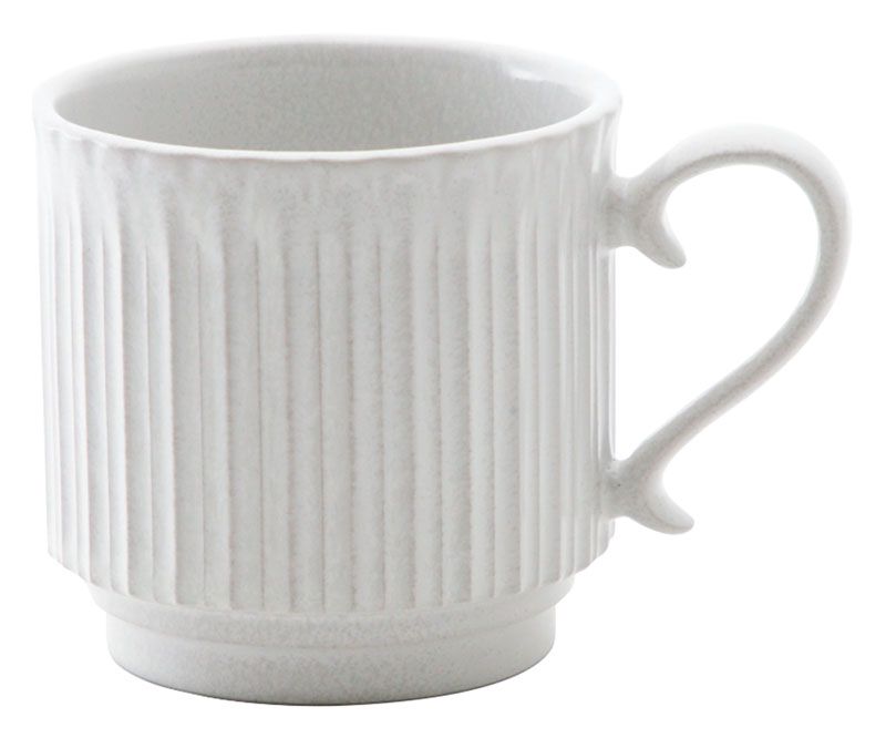 マグカップ スタッキング おしゃれ かわいい 380ml 白い食器 大きい  四季彩陶器 美濃焼 業務用 ストーリア ラスティックホワイト 16710450