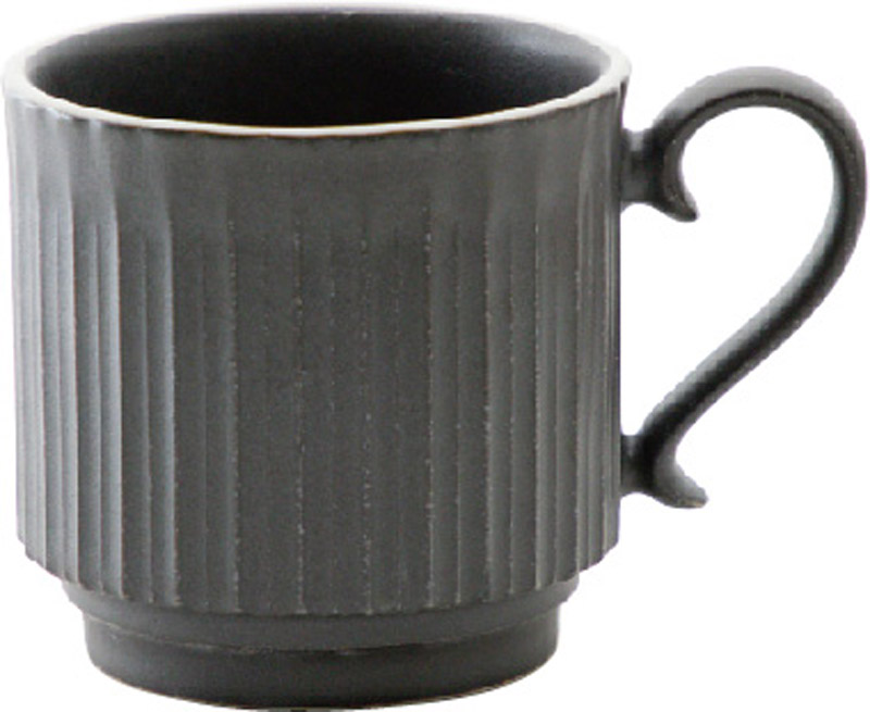 マグカップ スタッキング 陶器 380ml おしゃれ かわいい 黒い食器 大きい 四季彩陶器 美濃焼 業務用 大きめ ストーリア クリスタルブラック 16731450