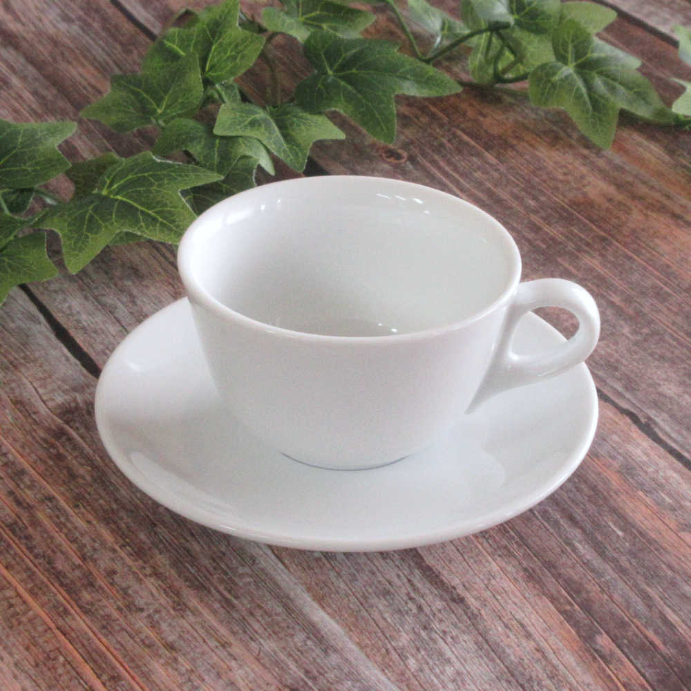 カプチーノカップソーサー おしゃれ カップアンドソーサー 白い食器 洋食器 四季彩陶器 美濃焼 業務用 マーレ 17000051-17000055