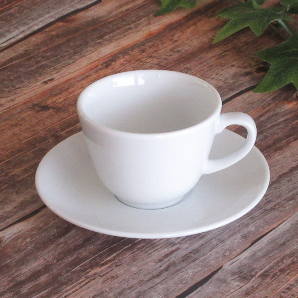 カプチーノカップ＆ソーサー おしゃれ 四季彩陶器 美濃焼 業務用 洋食器 フォンテ 17100051-17000055