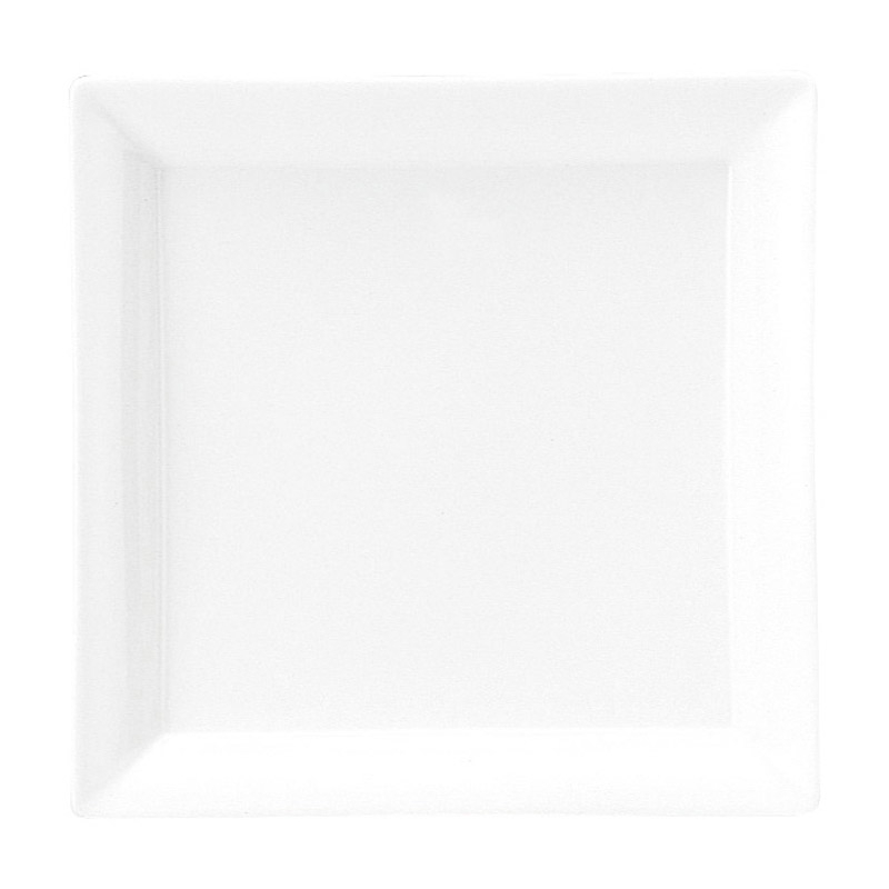 角皿 ケーキ皿 おしゃれ 四角 お皿 21cm 正方形 白磁 白い食器 四季彩陶器 美濃焼 業務用 フォンテ 17200064