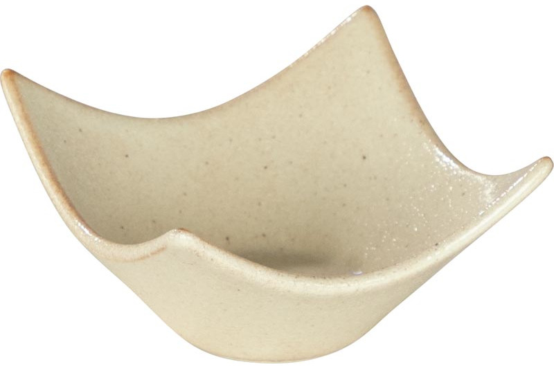 ボウル 食器 陶器 8cm シャープスクエアー 四季彩陶器 美濃焼 業務用 グラッセ サンドアイボリー 17621059