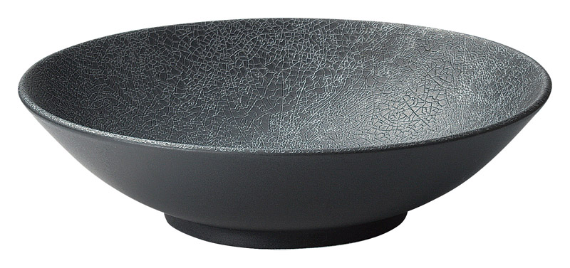 パスタ皿 カレー皿 和食器 ボウル 食器 浅鉢 24cm 浅ボウル おしゃれ 和モダン 四季彩陶器 美濃焼 業務用 墨縅 18139111