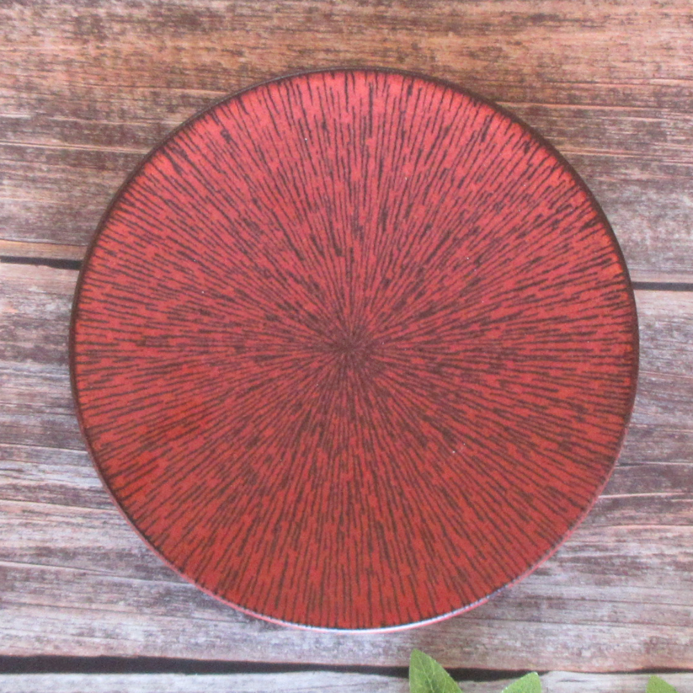 和食器 モダン 取り皿 19cm おしゃれ 陶器 シンプル 四季彩陶器 美濃焼 業務用 茜嵐 18147006