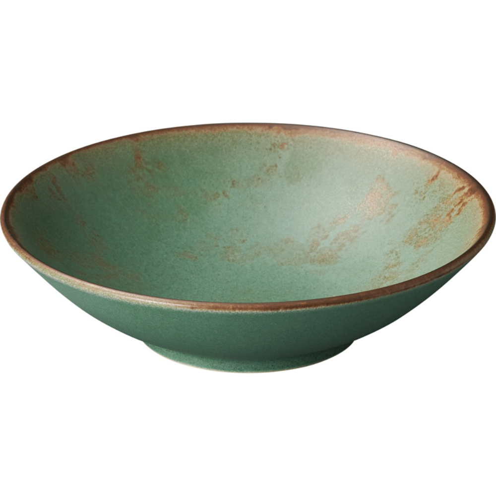 パスタ皿 カレー皿 深皿 おしゃれ 和モダン 24cm 四季彩陶器 美濃焼 業務用  翠紋 18175111