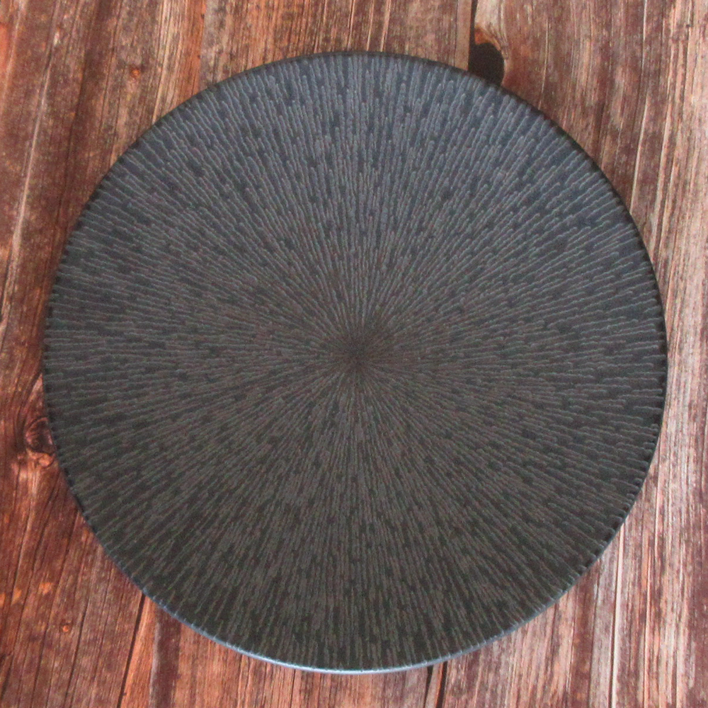 パスタ皿 カレー皿 27cm 和食器 モダン おしゃれ 丸皿 陶器 黒 四季彩陶器 美濃焼 業務用 墨嵐 18197002