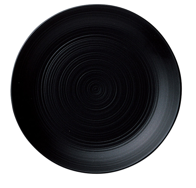 取り皿 おしゃれ シンプル 15cm 黒 四季彩陶器 美濃焼 業務用 ナイトストリーム クープ皿 18330008
