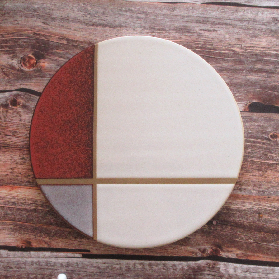 和食器 モダン 中皿 陶器 おしゃれ 20cm 平皿 フラットプレート お正月 おせち 料理 食器 四季彩陶器 美濃焼 業務用  緋葉(あけのは) 19054005