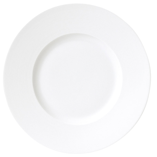 パスタ皿 カレー皿 24cm リム 皿 おしゃれ ディナープレート 白磁 陶器 四季彩陶器 美濃焼 業務用 イマージュ 19600004