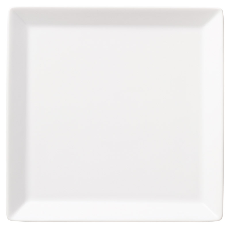 四角 皿 白 23cm おしゃれ スクエアプレート 白磁 角皿 正方形 四季彩陶器 美濃焼 業務用 ミューレ（パシオン）19700063