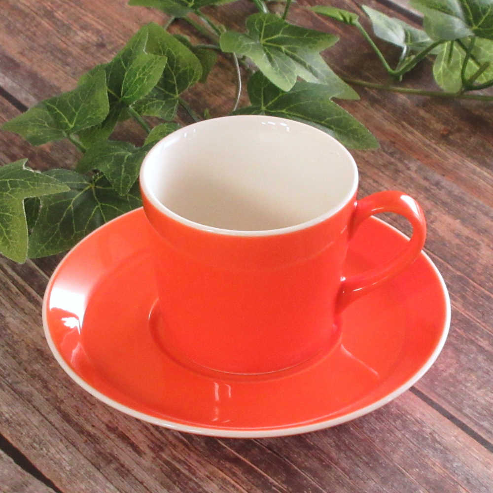 コーヒーカップソーサー おしゃれ カップアンドソーサー 175ml 陶器 四季彩陶器 美濃焼 業務用 食洗器対応 来客用 パシオン オランジュ 19751052-19751055