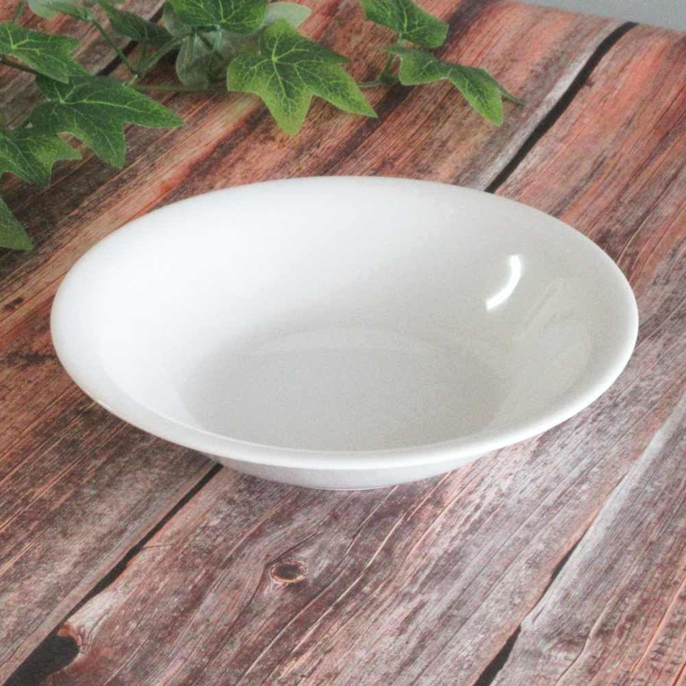 スープ皿 深皿 20cm ボウル サラダボウル シリアルボウル おしゃれ 浅ボウル 陶器 四季彩陶器 美濃焼 業務用 食洗器対応 アーバンホワイト 50600015