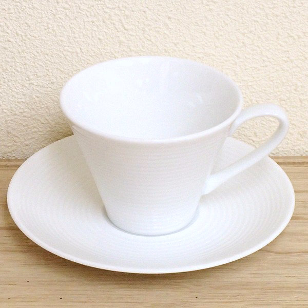 コーヒーカップソーサー ピュアホワイト　ピコレ
