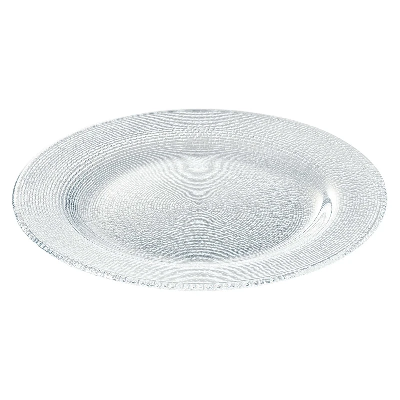 デザート皿 ガラス おしゃれ ケーキ皿 リムプレート 20cm 食器 四季彩陶器 美濃焼 業務用 シエロ g8500005