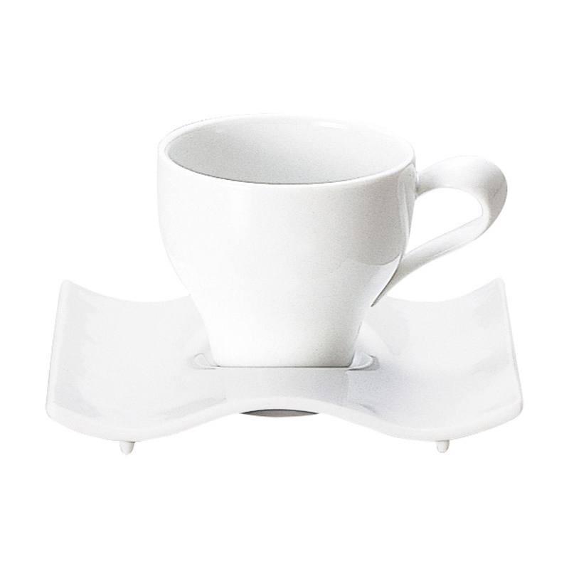 コーヒーカップ ソーサー おしゃれ 陶器 カップアンドソーサー 180ml 白磁 日本製 四季彩陶器 美濃焼 業務用 食洗器対応 来客用 トルチェーレ 14500052 14500054