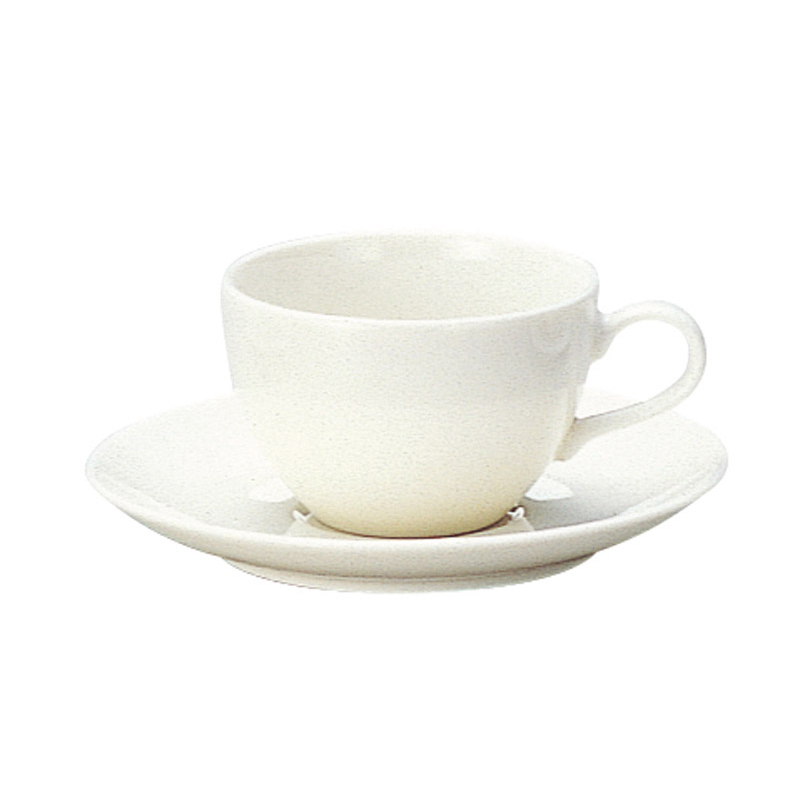 陶器 コーヒーカップ ソーサー 白 おしゃれ カップアンドソーサー 180ml 日本製 四季彩陶器 美濃焼 業務用 食洗器対応 来客用 ラテ 15620052 13120055