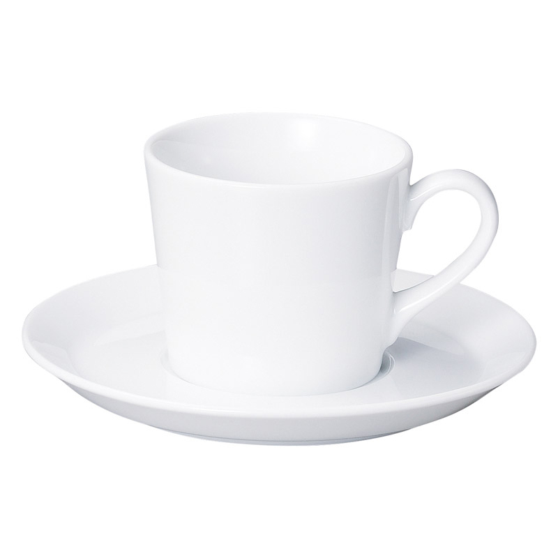 コーヒーカップ ソーサー おしゃれ 陶器 カップアンドソーサー 175ml 白磁 日本製 四季彩陶器 美濃焼 業務用 食洗器対応 来客用 パシオン 19700052 19700055