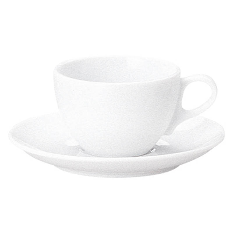 陶器 コーヒーカップ ソーサー 白 おしゃれ カップアンドソーサー 180ml 日本製 四季彩陶器 美濃焼 業務用 食洗器対応 来客用 パーチェ 19700252 17000055