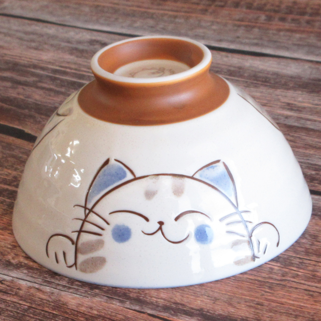 茶碗 ご飯茶碗 陶器 おしゃれ 選べる2サイズ かわいい 猫 ネコ