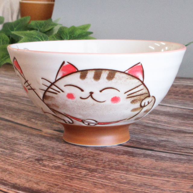茶碗 ご飯茶碗 陶器 おしゃれ 選べる2サイズ かわいい 猫 ネコ