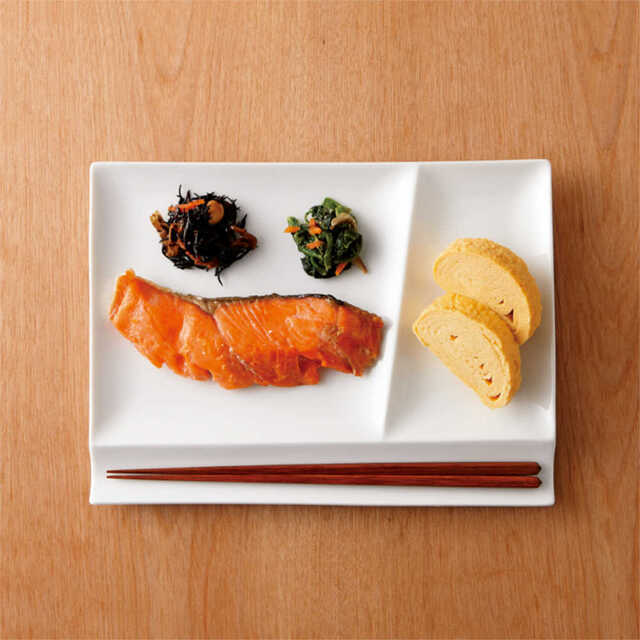 ランチプレート 仕切り皿 箸置き付き皿 miyama パレットプレート L 24cm ワンプレート皿 白磁 美濃焼 日本製 カフェ食器 おしゃれ 朝食プレート