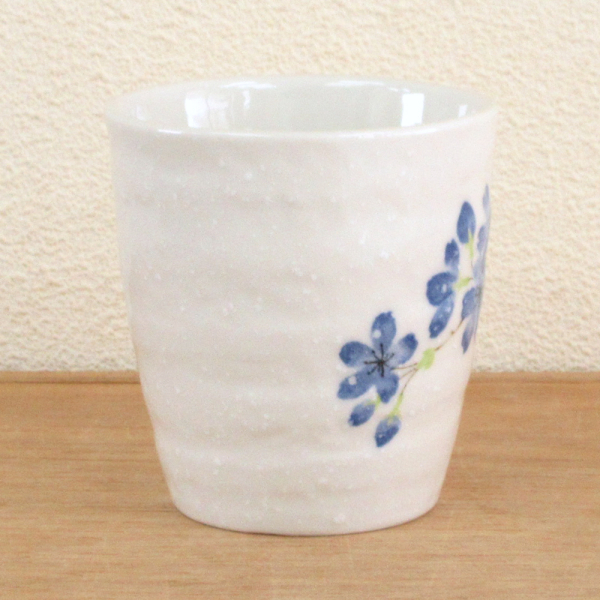 マグカップ おしゃれ かわいい 桜うさぎ 青 250ml 陶器 四季彩