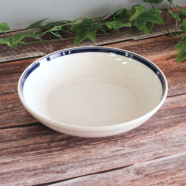 光洋陶器 カントリーサイド パスタ皿 カレー皿 深皿 25cm ボウル 食器 おしゃれ 陶器 四季彩陶器 美濃焼 業務用 ネイビーブルー 10728010