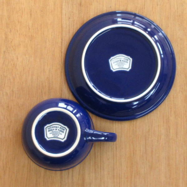 ティーカップソーサー おしゃれ サファイア 四季彩陶器 美濃焼 業務用